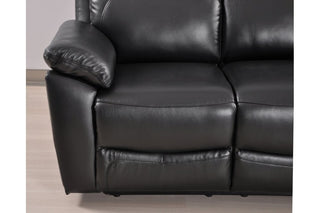 Dandrea 2 Seater Genuine Leather Black Electric Power Recliner - Sofa In Store