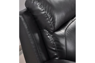 Dandrea 2 Seater Genuine Leather Black Electric Power Recliner - Sofa In Store
