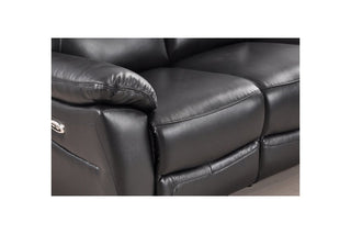 Dandrea 2 Seater Genuine Leather Black Electric Power Recliner - Sofa In Store