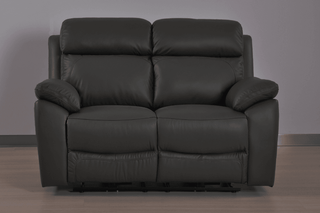 Dandrea 2 Seater Genuine Leather Grey Electric Recliner Sofa - Sofa In Store
