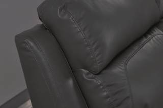 Dandrea 2 Seater Genuine Leather Grey Electric Recliner Sofa - Sofa In Store