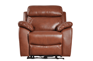 Dandrea 1 Seater Genuine Leather Tan Electric Power Recliner Armchair - Sofa In Store