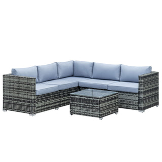Outsunny Four-Piece Rattan Sofa Set - Grey - Sofa In Store
