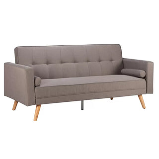 Ethane Fabric Sofa Bed Large in Grey Modern Convertible Guest 3 Seater Sofa - Sofa In Store