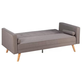 Ethane Fabric Sofa Bed Large in Grey Modern Convertible Guest 3 Seater Sofa - Sofa In Store