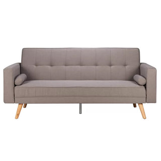 Ethane Fabric Sofa Bed Large in Grey Modern Convertible Guest 3 Seater Sofa - Sofa In Store
