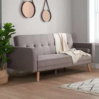 Ethane Fabric Sofa Bed Large in Grey Modern Convertible Guest 3 Seater Sofa - Sofa In Store