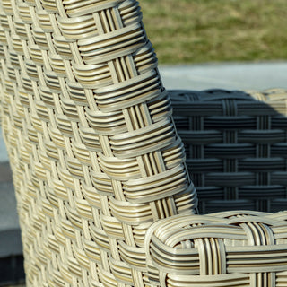 Outsunny 4 Pieces Patio Wicker Sofa Set, Outdoor PE Rattan Sectional Conversation Aluminium Frame Furniture Set w/ Padded Cushion & 2-Tier Tea Table, Brown - Sofa In Store