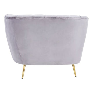 Felizio Grey Velvet Left Arm Lounge Chaise Chair Modern Design - Sofa In Store