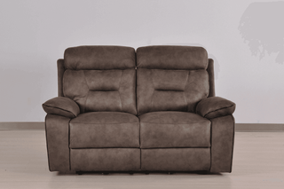 Foster 2+1 Seater Brown Fabric Electric Recliner Sofa Set - Sofa In Store