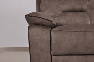 Foster 2+1 Seater Brown Fabric Electric Recliner Sofa Set - Sofa In Store