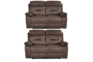 Foster Brown Fabric 2+2 Seater Electric Recliner Sofa Set - Sofa In Store