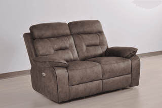 Foster Brown Fabric 2+2 Seater Electric Recliner Sofa Set - Sofa In Store