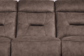 Foster 3 Seater Brown Fabric Electric Recliner Sofa - Sofa In Store