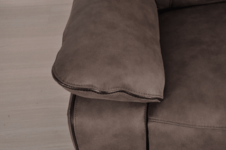 Foster 3 Seater Brown Fabric Electric Recliner Sofa - Sofa In Store