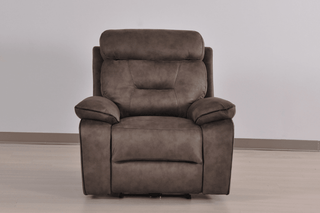 Foster 1 Seater Armchair – Brown Fabric Electric Recliner with USB Ports - Sofa In Store