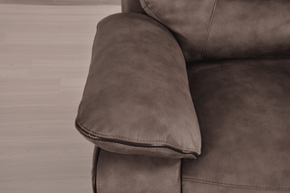 Foster 1 Seater Armchair – Brown Fabric Electric Recliner with USB Ports - Sofa In Store