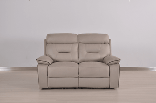 Foster 2 Seater Light Grey Fabric Electric Recliner Sofa - Sofa In Store
