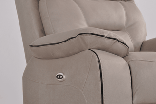 Light Grey Fabric Electric Recliner 3 Seater Sofa - Sofa In Store