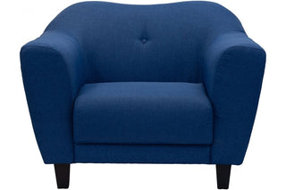 Alex Blue Fabric Armchair – Contemporary Design with Soft Cushions - Sofa In Store