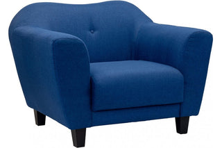 Alex Blue Fabric Armchair – Contemporary Design with Soft Cushions - Sofa In Store