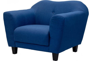 Alex Blue Fabric Armchair – Contemporary Design with Soft Cushions - Sofa In Store