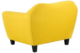 Alex Yellow Fabric Armchair – Contemporary Design with Soft Cushions - Sofa In Store