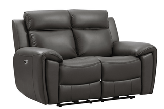 Annecy 2 Seater Genuine Leather Grey Electric Recliner Sofa - Sofa In Store