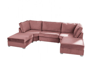 Belgravia Lilac Plush Velvet U Shape Sofa – Stylish Modern Design - Sofa In Store