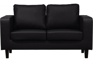 Box Black Leather 2 Seater Sofa – Modern Minimalist Design - Sofa In Store