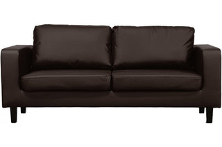 Box Brown Leather 3 Seater Sofa – Modern Minimalist Design - Sofa In Store