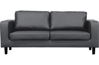 Box Grey Leather 3 Seater Sofa – Modern Minimalist Design - Sofa In Store