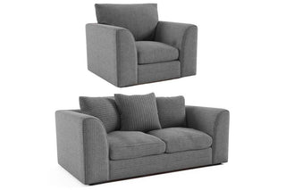 Byron Grey Fabric 2+1 Seater Sofa Set with Contemporary Design - Sofa In Store