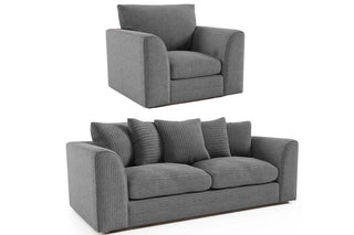 Byron Grey Fabric 3+1 Seater Sofa Set – Modern Design for Comfort - Sofa In Store
