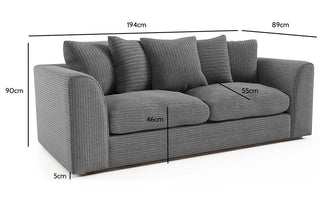 Byron Grey Fabric 3+1 Seater Sofa Set – Modern Design for Comfort - Sofa In Store