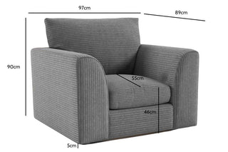 Byron Grey Fabric 3+1 Seater Sofa Set – Modern Design for Comfort - Sofa In Store