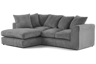 Byron Grey Jumbo Cord Fabric LHC Corner Sofa – Contemporary Design and Comfort - Sofa In Store