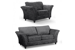Canterbury Grey Fabric 3+1 Seater Sofa Set - Classic Design - Sofa In Store