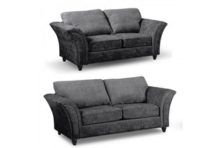 Canterbury Grey Fabric 3+2 Seater Sofa Set with Classic Design - Sofa In Store