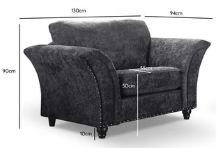 Canterbury 1 Seater Grey Fabric Armchair with Classic Design - Sofa In Store