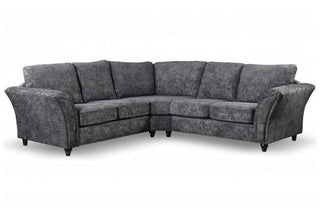 Canterbury High Back Corner Sofa - Grey Fabric with Classic Design - Sofa In Store