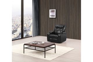 Cinema Black Electric Leather Recliner Armchair with Cup Holders - Sofa In Store