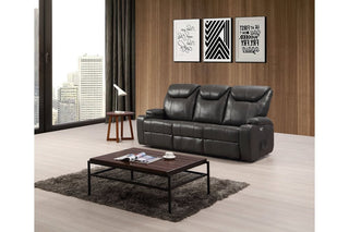Cinema Grey Leather 3 Seater Electric Recliner Sofa with Cup Holders - Sofa In Store