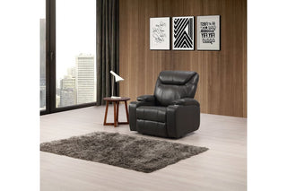 Cinema Grey 1 Seater Electric Leather Recliner Armchair with Cup Holders - Sofa In Store