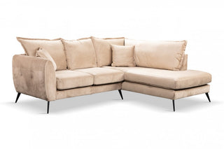 Gabriel Mink Velvet Corner Sofa RHC – Stylish and Durable Design - Sofa In Store