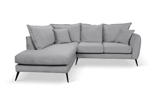 Gabriel Velvet Corner Sofa – Grey Fabric from RHC And LHC Collection - Sofa In Store