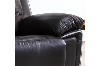 Henry Black Leather 2 Seater Sofa - Electric Recliner Design - Sofa In Store