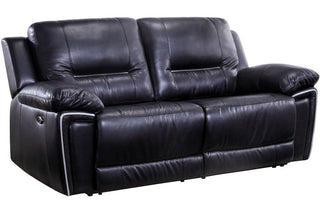Henry 3 Seater Sofa – Black Leather Electric Recliner - Sofa In Store
