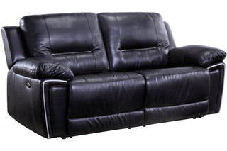 Henry 3 Seater Sofa – Black Leather Electric Recliner - Sofa In Store