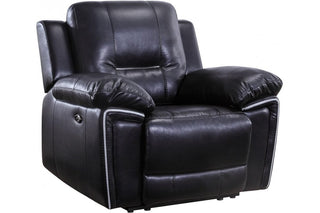 Henry Black Leather Electric Recliner Armchair - Premium Comfort Design - Sofa In Store